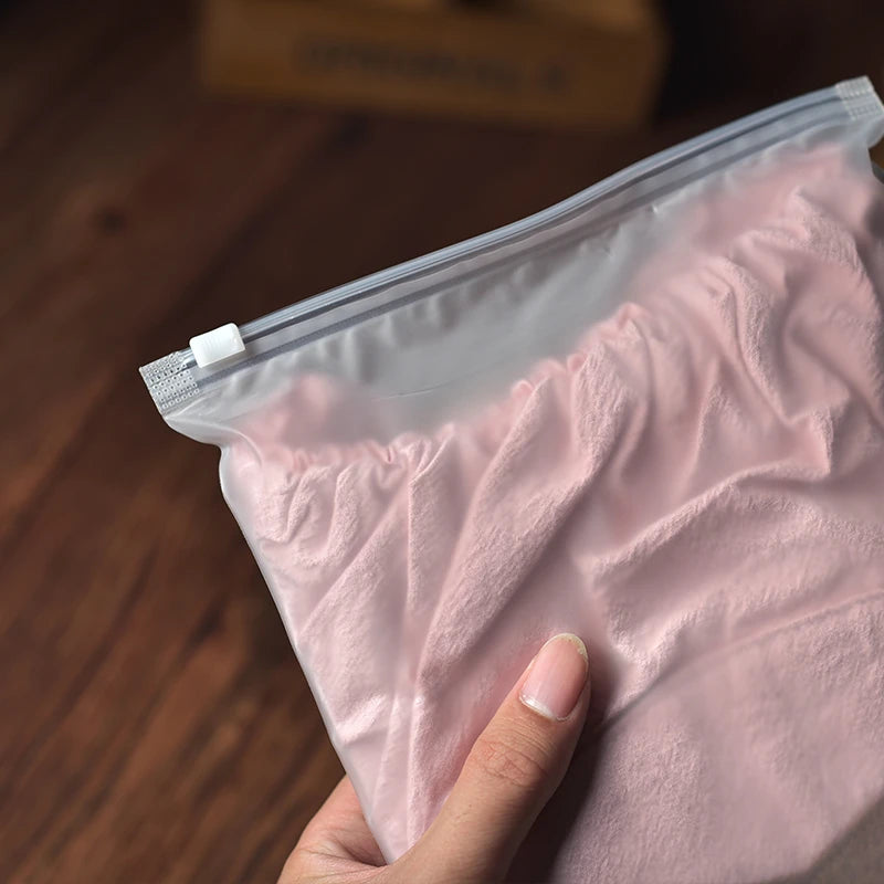 TETP 10pcs 14wire/18wires Frosted Matte Zipper Bag Home Travel Storage Clothing Underwear Packaging With Air Hole Organizer