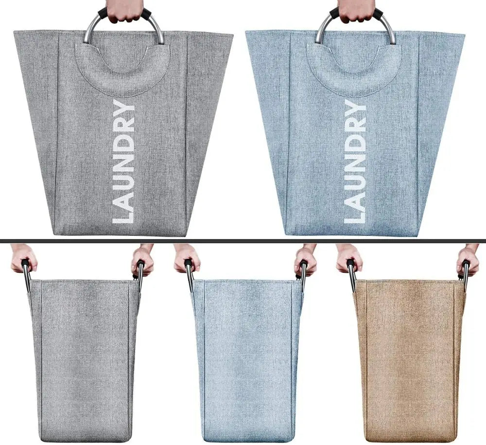 Foldable Dirty Laundry Basket, Waterproof Fabric Storage Basket for Clothes, Toys, Household, Bathroom, Organizer Bags, 2021