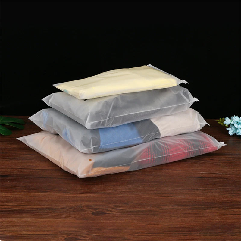 TETP 10pcs 14wire/18wires Frosted Matte Zipper Bag Home Travel Storage Clothing Underwear Packaging With Air Hole Organizer