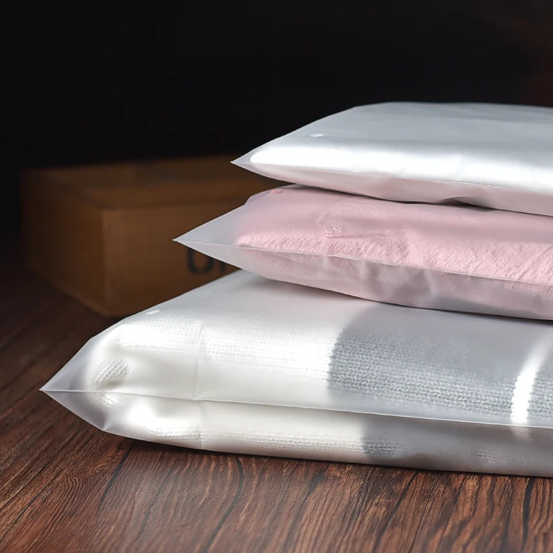 TETP 10pcs 14wire/18wires Frosted Matte Zipper Bag Home Travel Storage Clothing Underwear Packaging With Air Hole Organizer