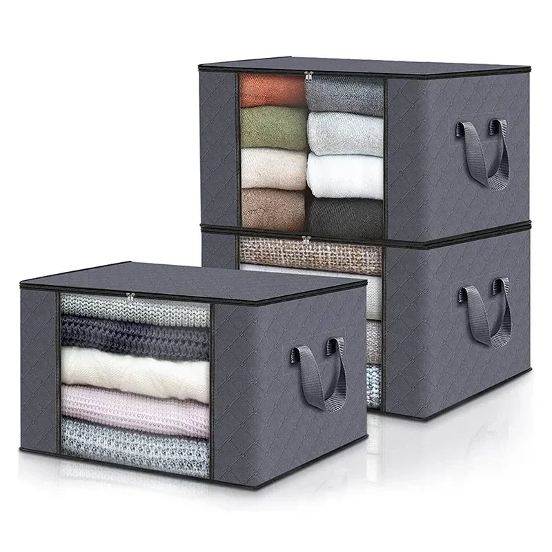 Storage Bag Foldable Large Capacity Clothes  Blanket Storage Bags Storage Containers for Organizing Bedroom Closet Clothing