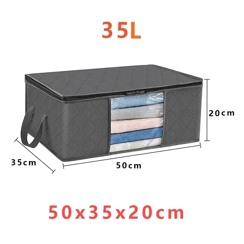 1/3pc Large Capacity Clothes Storage Bag Foldable Blanket Storage Bags Storage Containers for Organizing Bedroom Closet Clothing