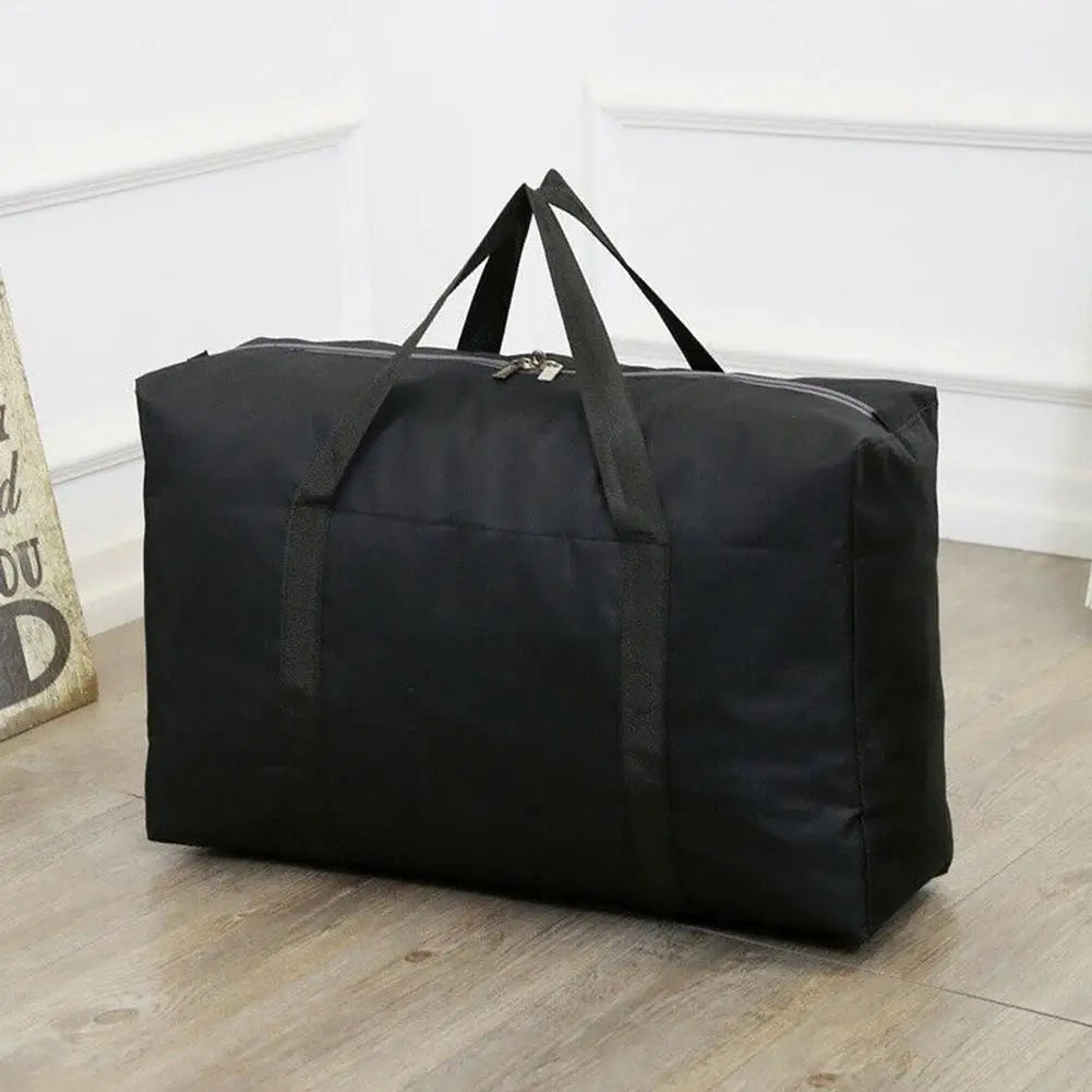 Unisex Large Waterproof Luggage Travel Clothes Storage Bags Zipper Oxford Bag Foldable Portable 80*48*25cm Home Storage Bags