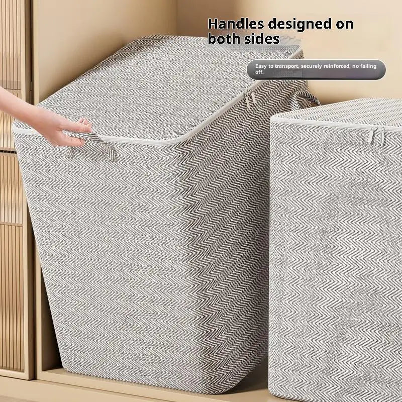 NEW 220L Big Size Clothes Storage Box With Cover Large Laundry Basket Organizer Bag For Baby Foldable