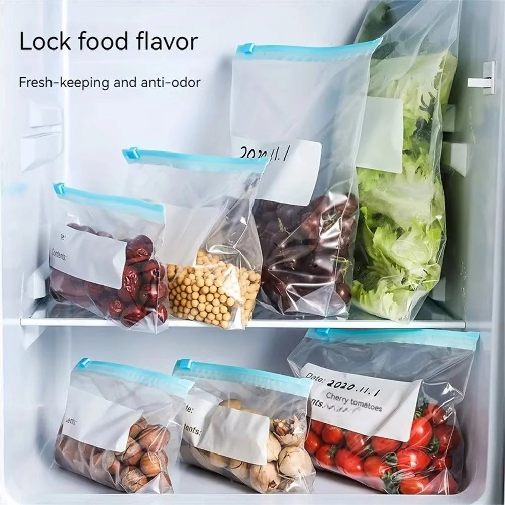 Food Storage Bags BPA-free Freezer Bags Leak-proof Reusable Fresh Bag Ziplock Storage Bags Seal Bags