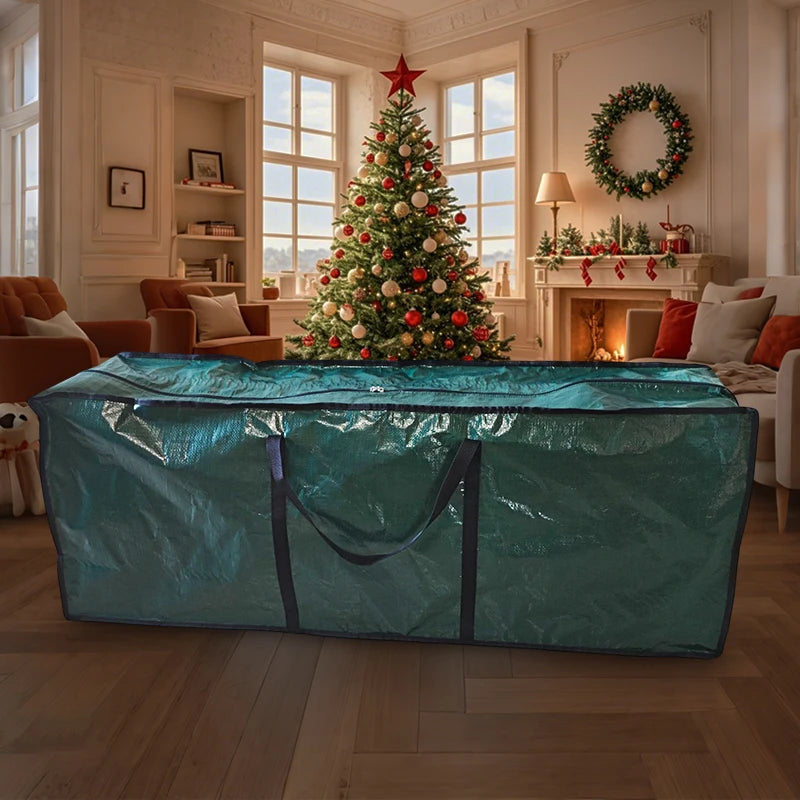 Large Christmas Tree Storage Bag Waterproof Tub 5 6 7 Ft Xmas Tree Decoration Wreath Storage Box Handles Organizer for Home
