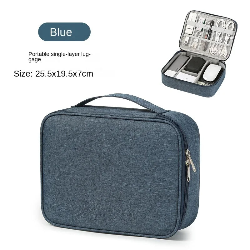 Portable USB Data Line Charger Storage Bag Travel Cable Organizer Waterproof Cable Storage Bag Digital Electronic Organizer