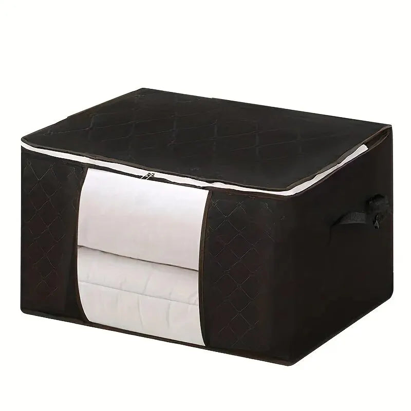 1pc Non-woven Fabric Quilt Storage Bag, Waterproof And Moisture-proof Large Capacity Clothes Storage Bag, Quilt Finishing Bag, H