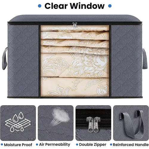 1/3Pcs Clothes Storage Bag Large Capacity Foldable Quilt Storage Bags Storage Containers for Organizing Bedroom Closet Clothing