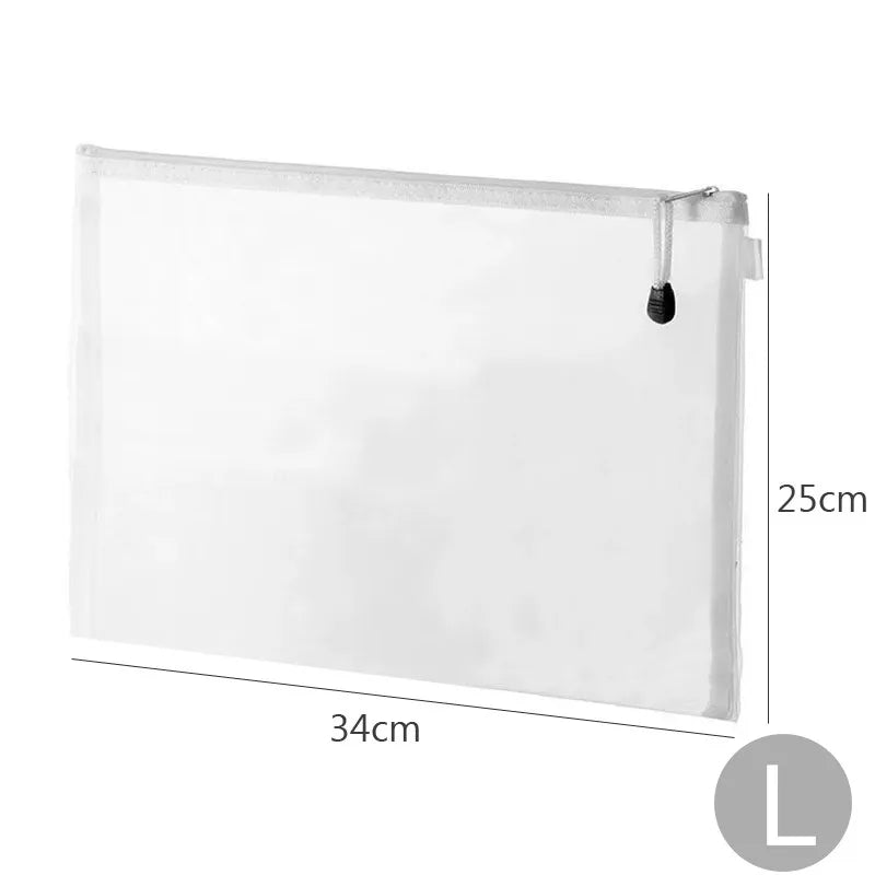 Mesh Zipper File Bag Toy storage bag building block puzzle sub-package bag children  zipper transparent finishing storage box