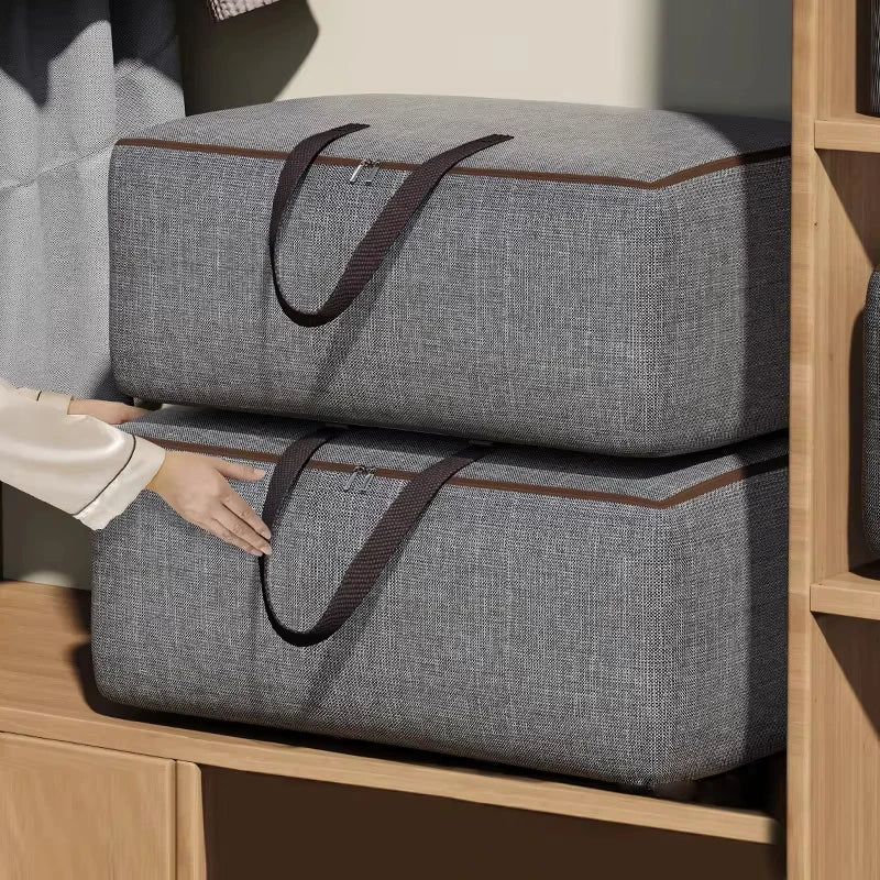 1pc Large-capacity Quilt Storage Bag Oxford Clothes Packing Bag Waterproof Durable Luggage Bag With Handle Wardrobe Organizer