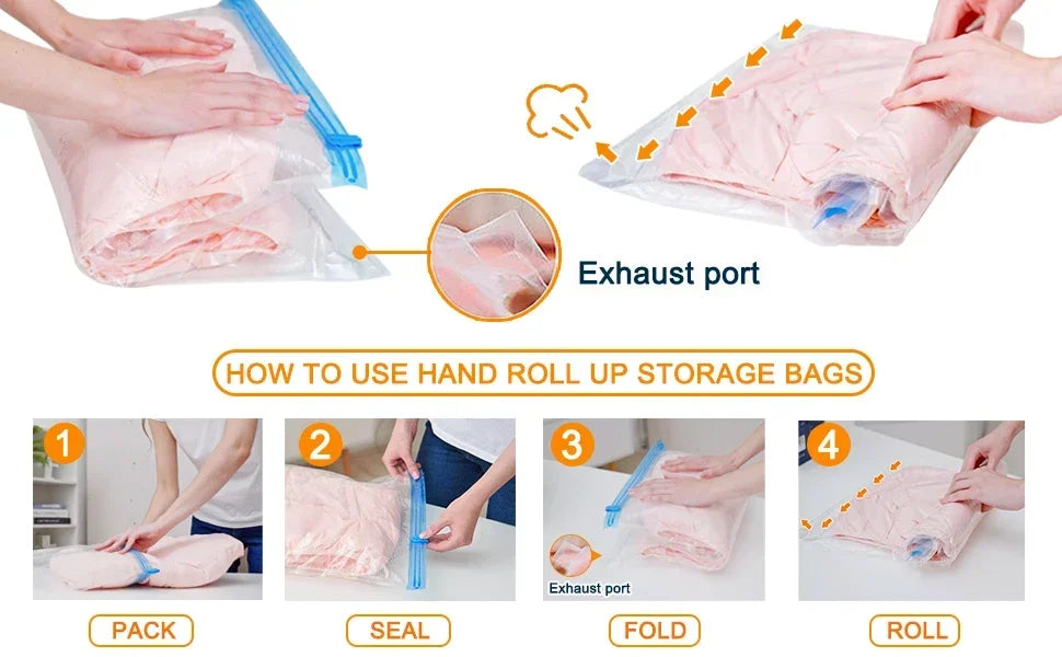 1/3/5pcs Vacuum Bags for Storing Clothes Suitable for Luggage and Essential Travel Compression Bag Clothing Storage Organizer