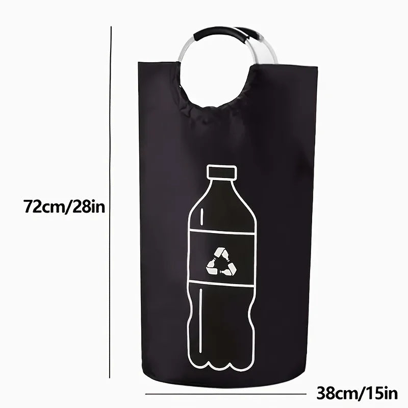 Large-capacity Beverage Bottle Storage Basket Waste Water Bottles Collection Bag Folding Recycling Bucket Dirty Laundry Baskets
