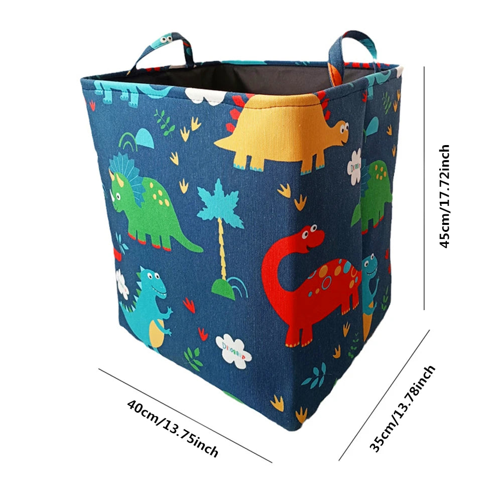 Dinosaur Storage Basket Foldable Laundry Basket Toy Clothes Storage Hamper Organizer Storage Box for Bathroom Bedroom Nursery