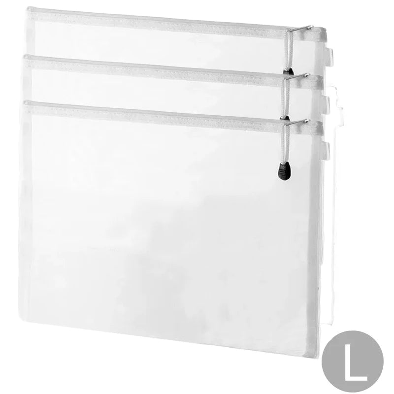 Mesh Zipper File Bag Toy storage bag building block puzzle sub-package bag children  zipper transparent finishing storage box