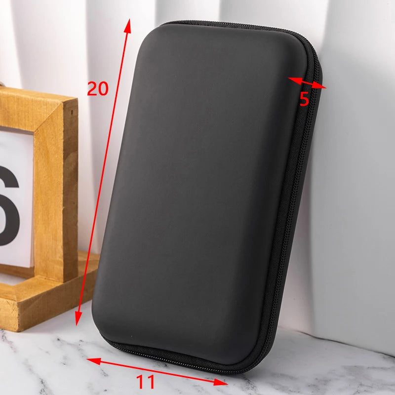 Portable Mini 3C Hard Shell Digital Gadgets Storage Bag Artificial Leather Earphone Charger Case Data Cable U Disk Organizer