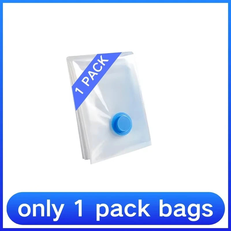Vacuum Storage Bags With Valve Folding Compressed Space Saving Clothes Storage Big Size For Towel Cloth Blanket