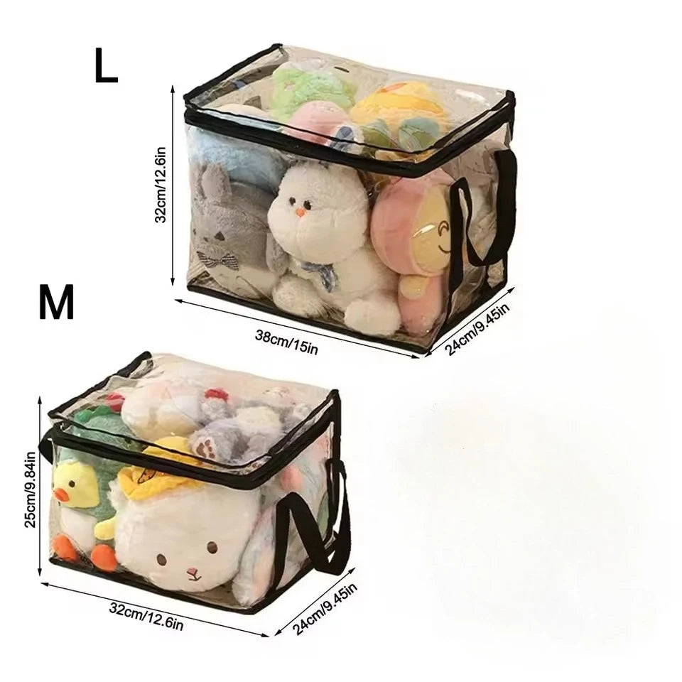 Plush Toy Storage Bag Large Capacity Organizer for Children's Stuffed Animals, Student Book Waterproof Storage Study Container
