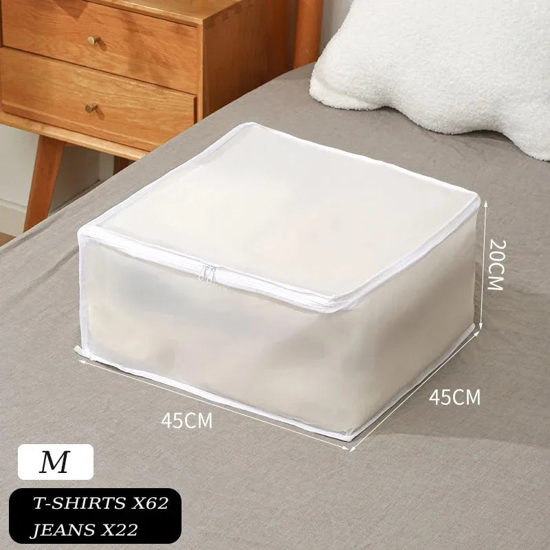 1-2Pcs Underbed Storage Bag Foldable Quilt Bag Wardrobe Clothes Storage Waterproof Dustproof Organizer Large Capacity StorageBag
