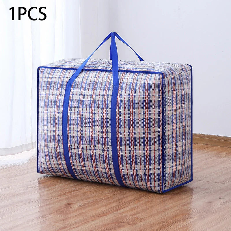 Extra large hand-held folding travel bag thickening large capacity waterproof luggage storage bag, moving packing  woven bag