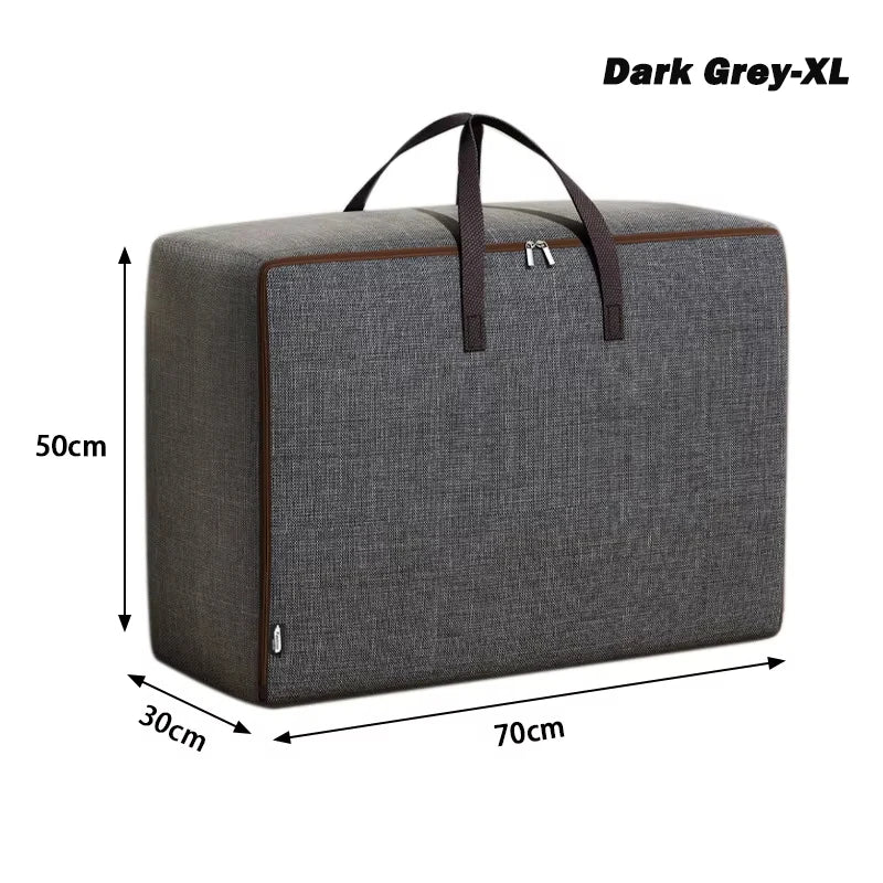 1pc Large-capacity Quilt Storage Bag Oxford Clothes Packing Bag Waterproof Durable Luggage Bag With Handle Wardrobe Organizer