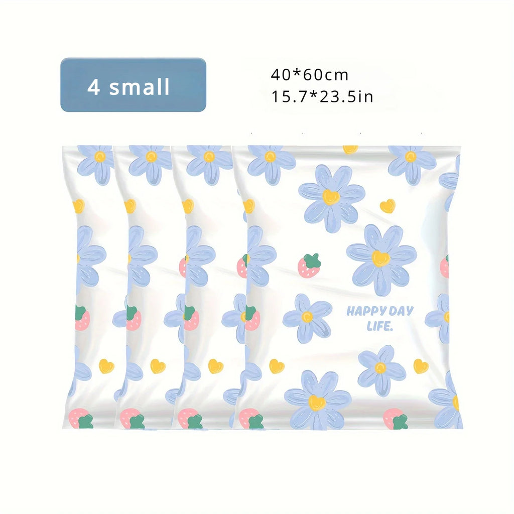 4pcs Vacuum Compression Storage Bags, Sealed Storage Containers For Clothes, Blankets, Shirts,   Wardrobe, Travel Must Have