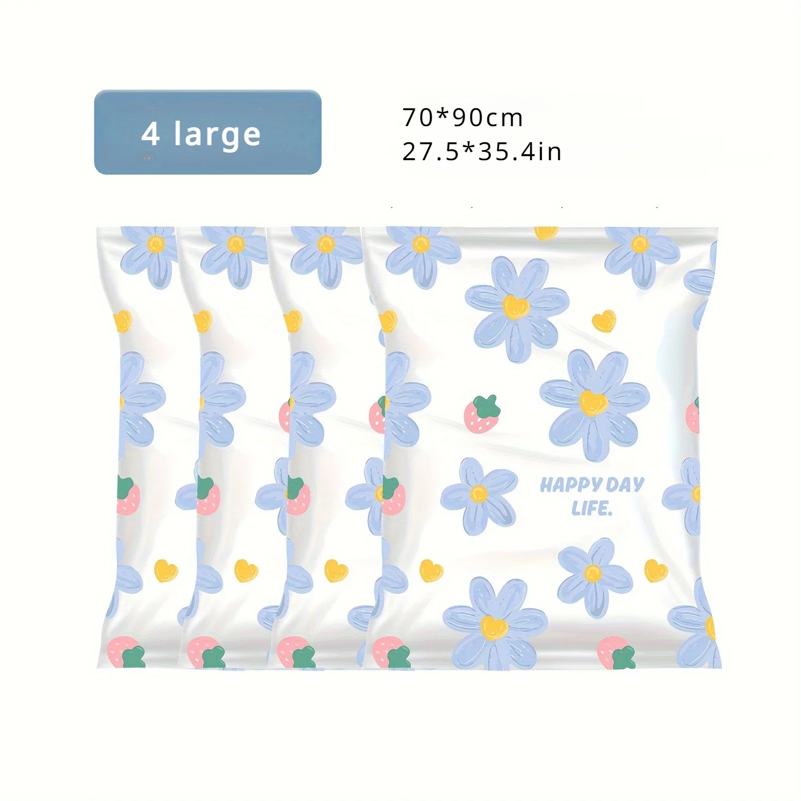 4pcs Vacuum Compression Storage Bags, Sealed Storage Containers For Clothes, Blankets, Shirts,   Wardrobe, Travel Must Have