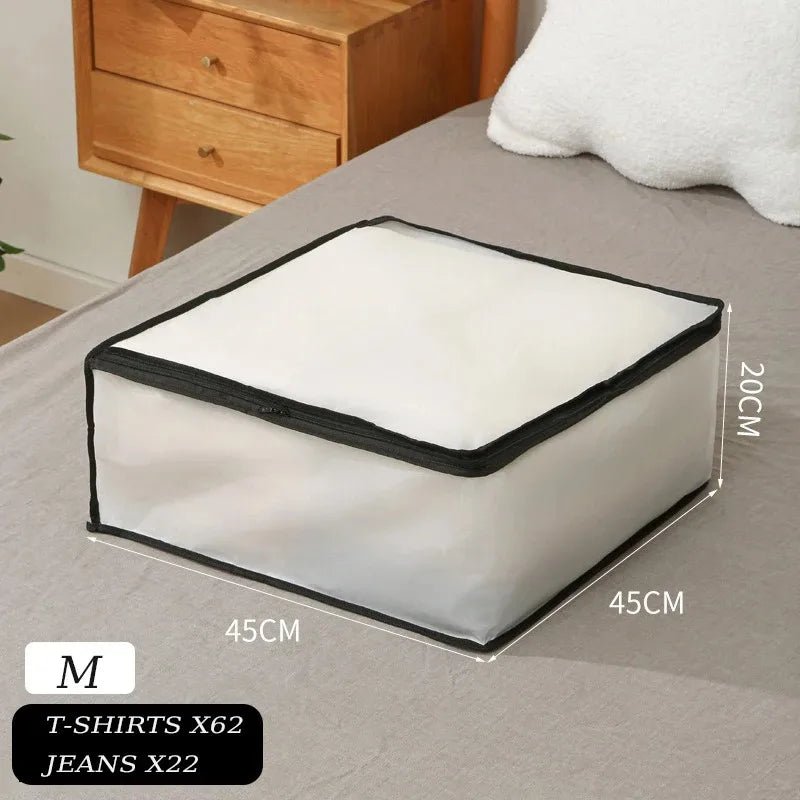 1-2Pcs Underbed Storage Bag Foldable Quilt Bag Wardrobe Clothes Storage Waterproof Dustproof Organizer Large Capacity StorageBag