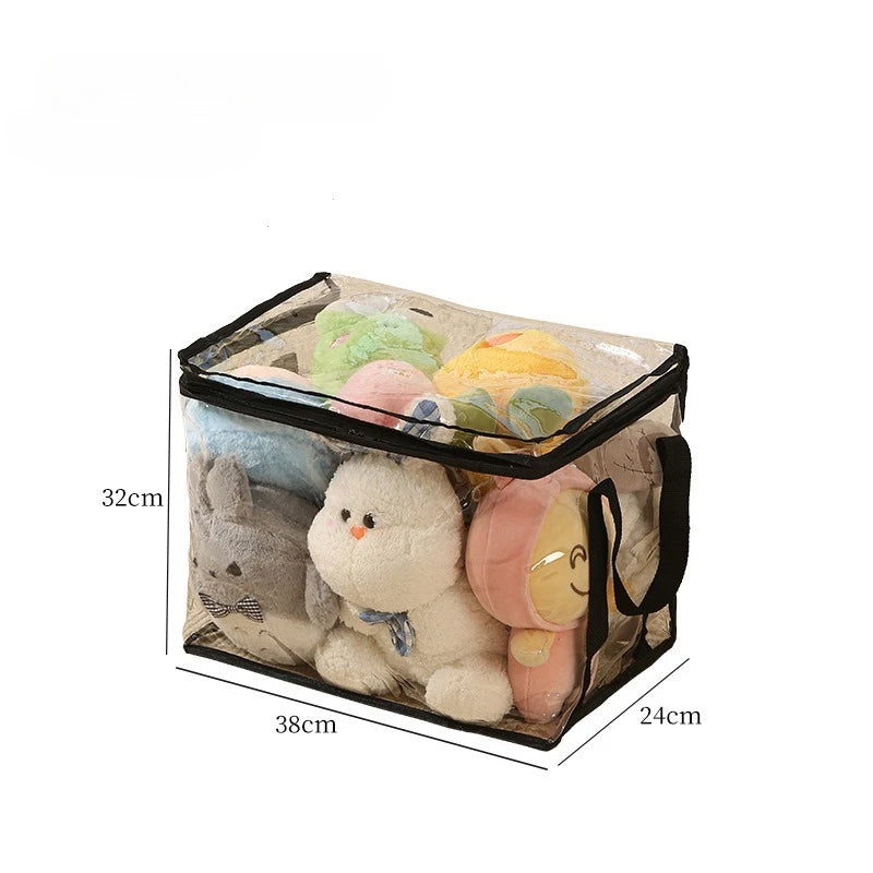 Plush Toy Storage Bag Large Capacity Organizer for Children's Stuffed Animals, Student Book Waterproof Storage Study Container