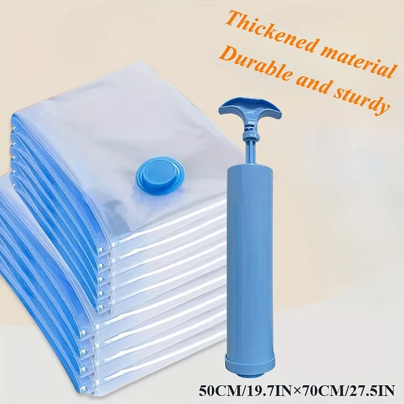 3/5/10PCS Vacuum Storage Bags For Clothes,Bedding,Space Saving Bags Storage Vacuum Seal Packet,Folding Compressed Organizer Bag