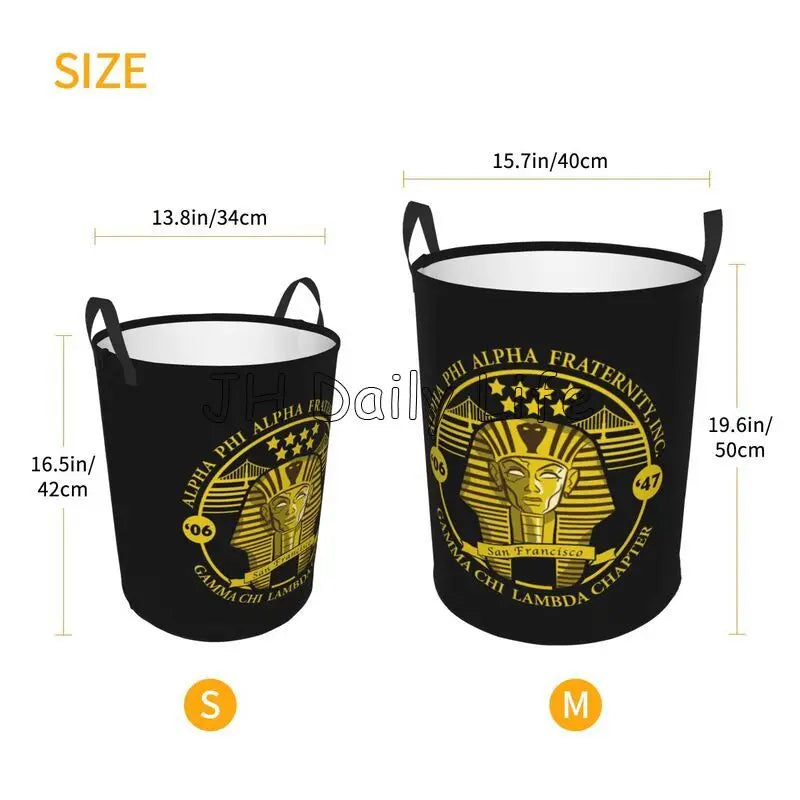Alpha Phi Alpha Laundry Basket Clothes Hamper Collapsible Dirty Clothes Toys Storage Baskets Home Bathroom Bedroom Organizer