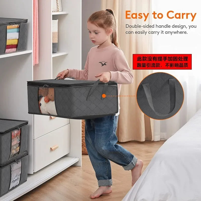 Wardrobe organizer clothes Blanket Storage Closet Laundry Organizers and Storages Clothes Storage Bag Foldable Storages Wardrobe