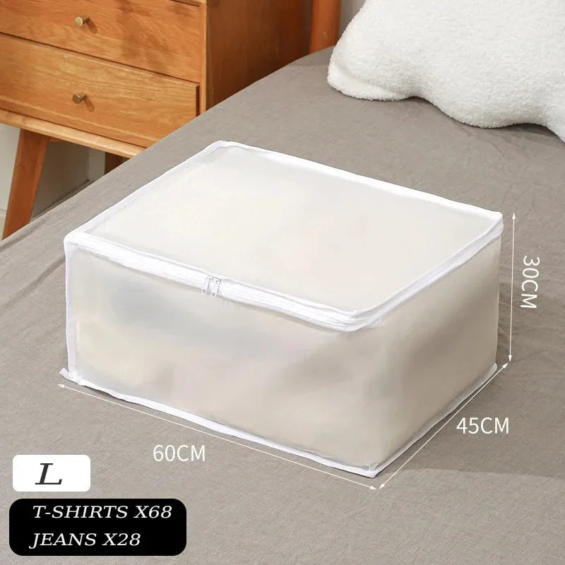 1-2Pcs Underbed Storage Bag Foldable Quilt Bag Wardrobe Clothes Storage Waterproof Dustproof Organizer Large Capacity StorageBag
