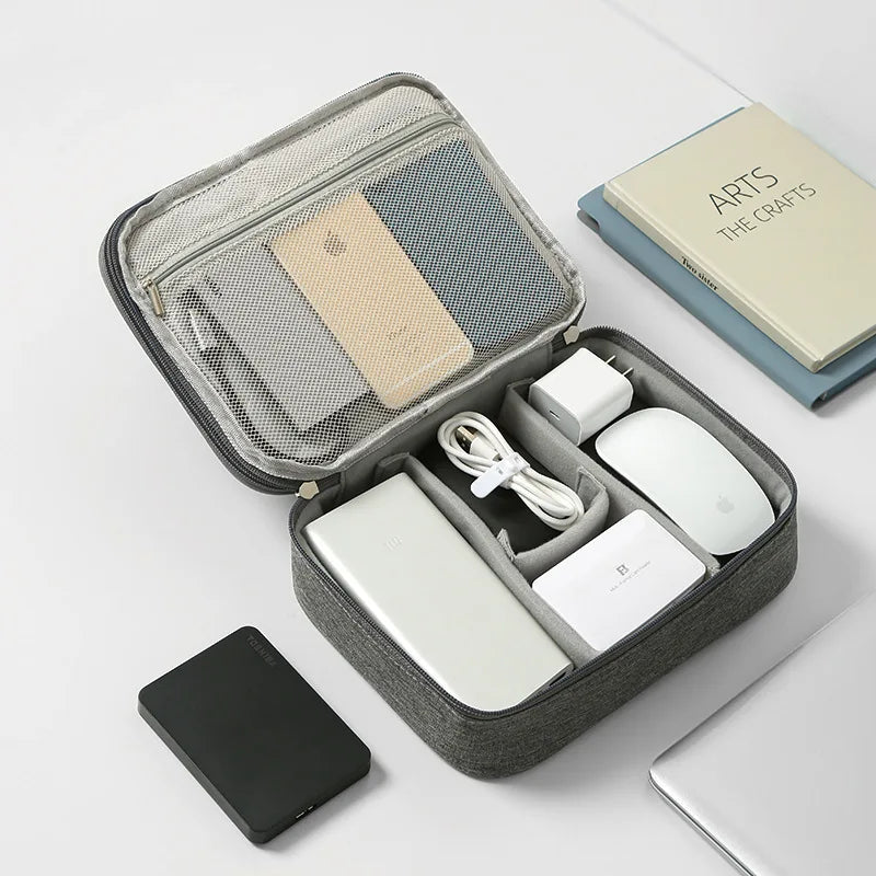 Portable USB Data Line Charger Storage Bag Travel Cable Organizer Waterproof Cable Storage Bag Digital Electronic Organizer