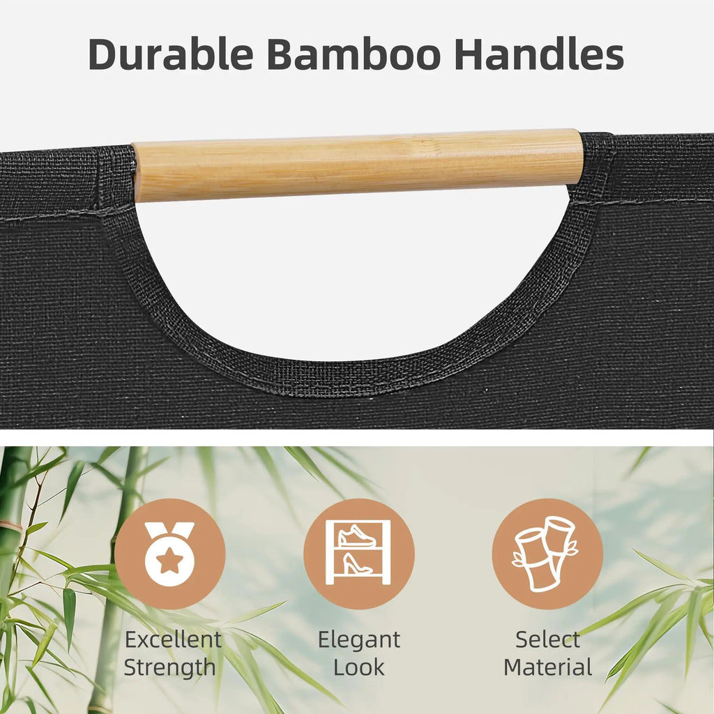 Collapsible Large Waterproof Laundry Dirty Clothes Basket with Dual Handles Versatile Storage Solution for Bedroom Bathroom