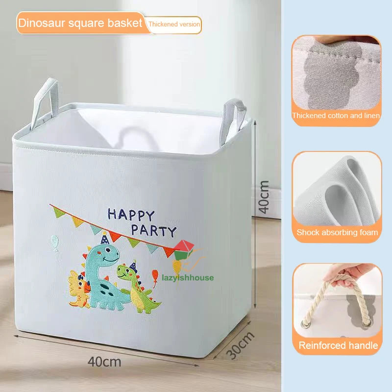 Folding Storage Basket Linen Storage Fabric Wardrobe Office Bedroom Closet Toys Laundry Basket With Handle Storage Organizer new
