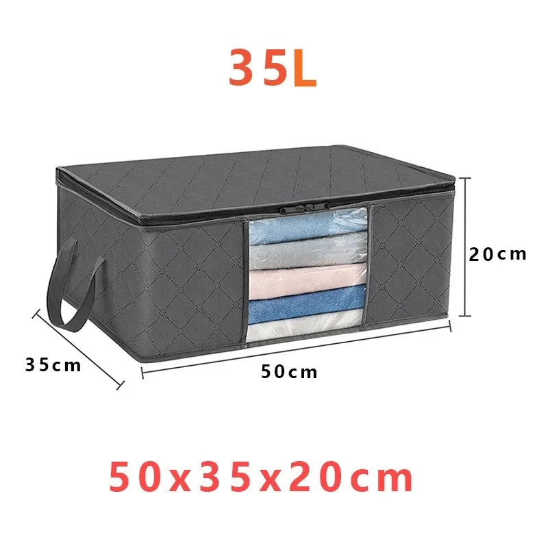 1/3/6pcs Foldable Clothes Storage Bag Large Capacity Blanket Storage Bag Storage Containers for Home Organizing Bedroom Clothing