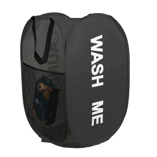 Durable Folding Simple Laundry Basket Largewashable Clothes Toy Storage Organizer Fashionmesh Breathable Bathroom Accessories