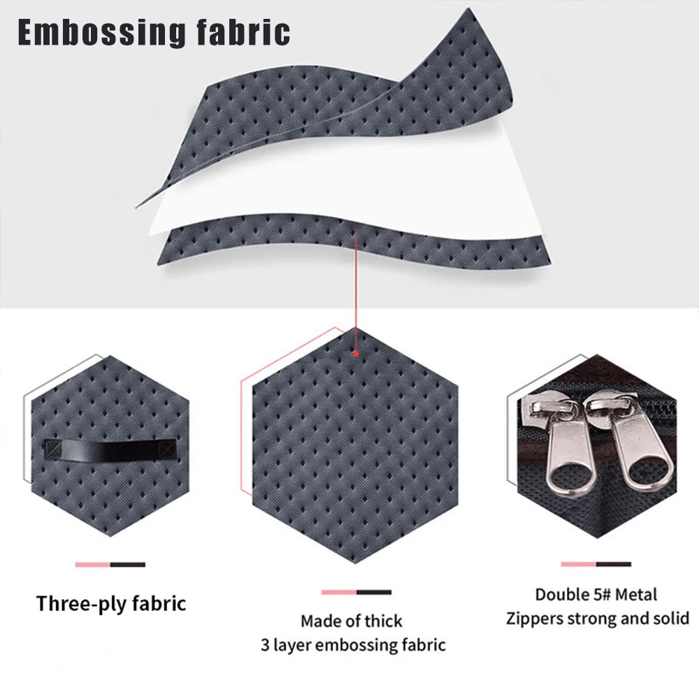 1/2/5pcs Under Bed Storage Bags, Transparent Quilt Organizer, Foldable Clothes Box, Washable Non-Woven Fabric, Space Saver