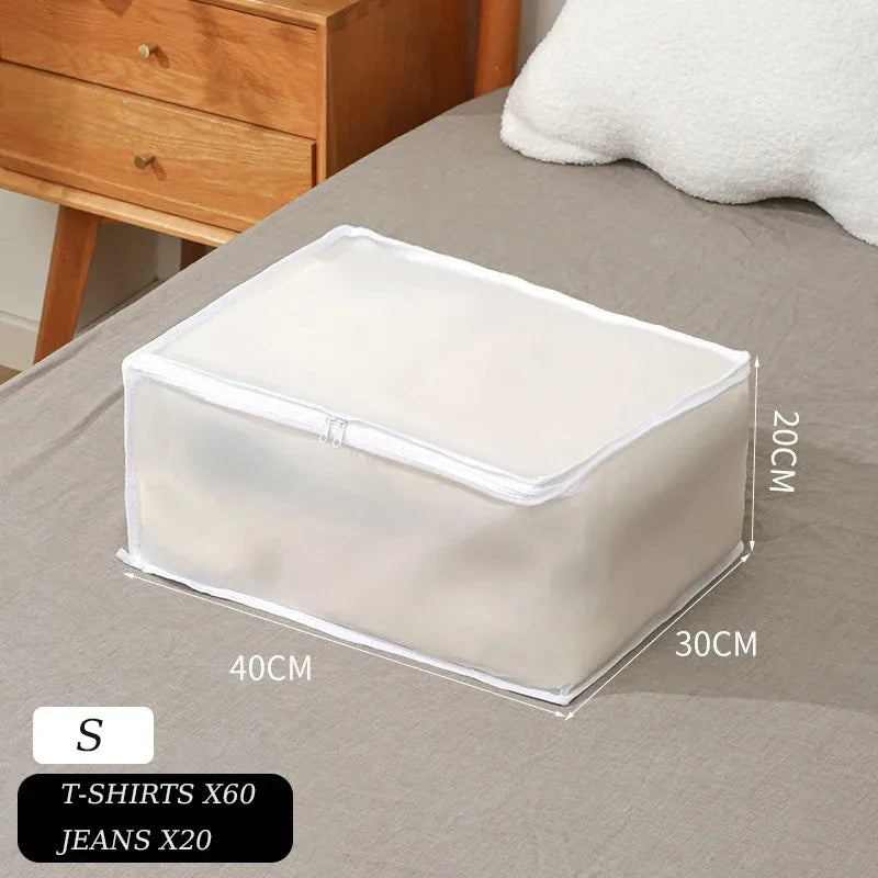 1-2Pcs Underbed Storage Bag Foldable Quilt Bag Wardrobe Clothes Storage Waterproof Dustproof Organizer Large Capacity StorageBag