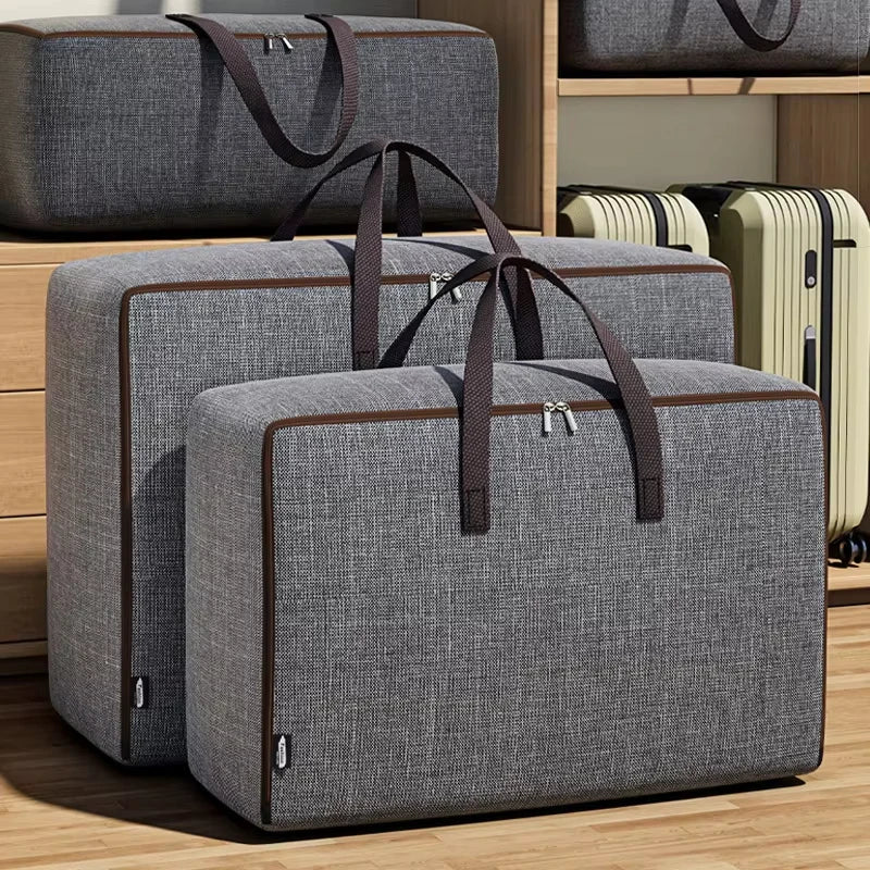 1pc Large-capacity Quilt Storage Bag Oxford Clothes Packing Bag Waterproof Durable Luggage Bag With Handle Wardrobe Organizer
