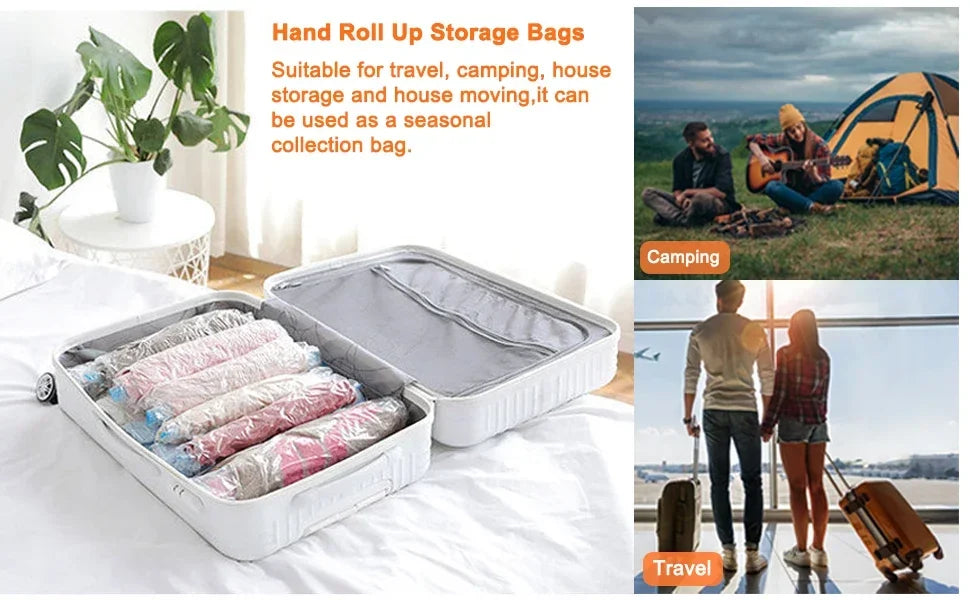1/3/5pcs Vacuum Bags for Storing Clothes Suitable for Luggage and Essential Travel Compression Bag Clothing Storage Organizer