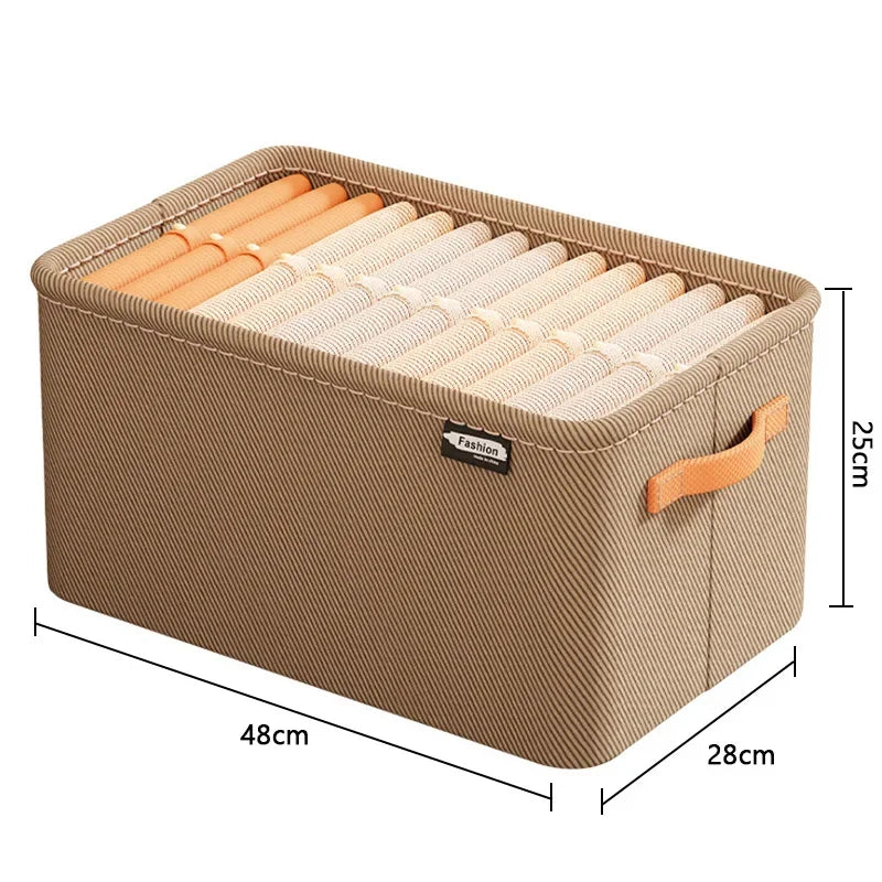 Thickened fabric storage box for clothes and pants, multi-purpose storage basket for dormitories and households,