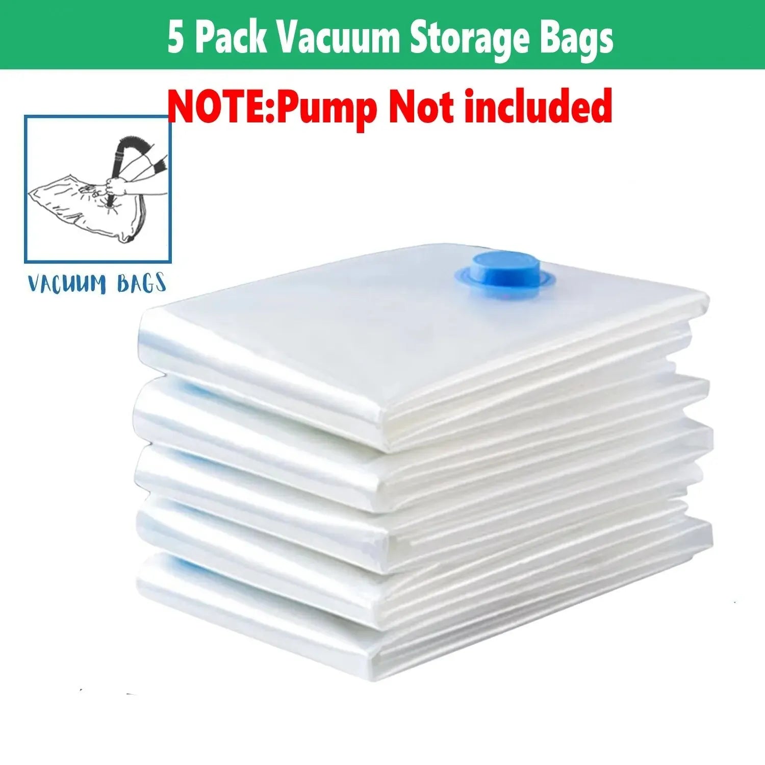 Vacuum Storage Bags With Valve Folding Compressed Space Saving Clothes Storage Big Size For Towel Cloth Blanket