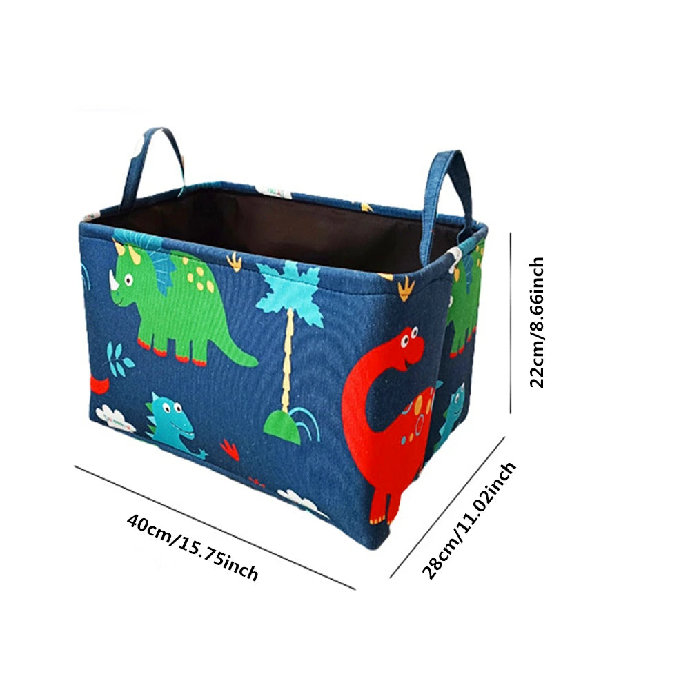 Dinosaur Storage Basket Foldable Laundry Basket Toy Clothes Storage Hamper Organizer Storage Box for Bathroom Bedroom Nursery