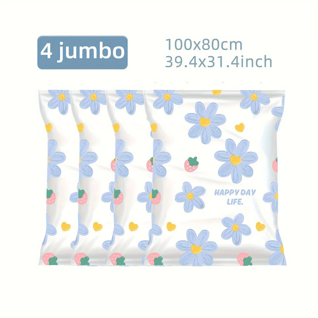 4pcs Vacuum Compression Storage Bags, Sealed Storage Containers For Clothes, Blankets, Shirts,   Wardrobe, Travel Must Have