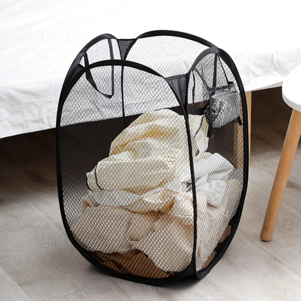 1-10Pcs Folding Laundry Basket Pop Up Hamper Portable Foldable Clothes Baskets Storage Pouch for Dorm, Bathroom & Travel Storage