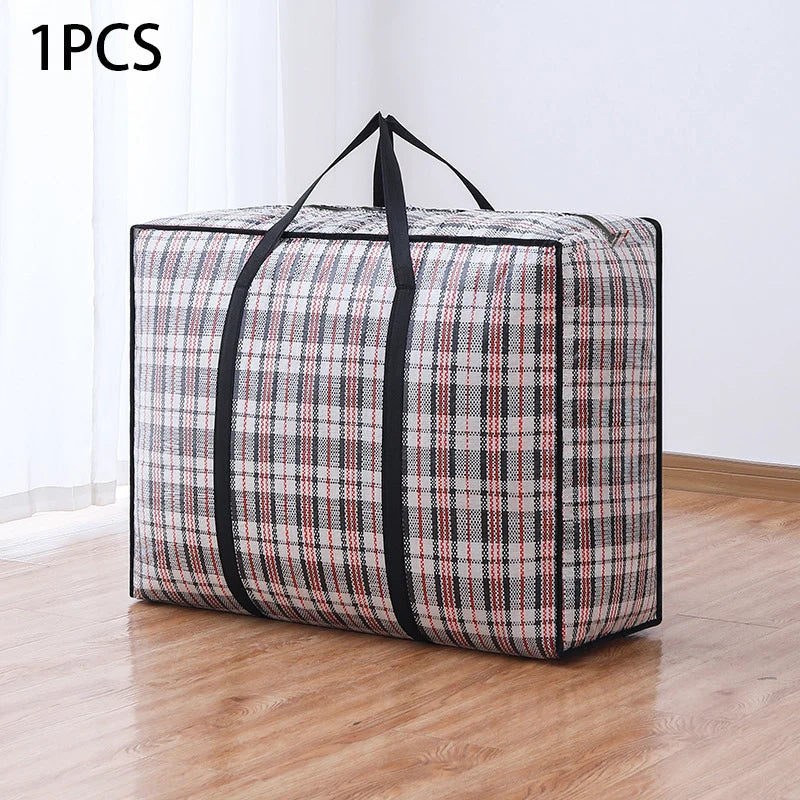 Extra large hand-held folding travel bag thickening large capacity waterproof luggage storage bag, moving packing  woven bag