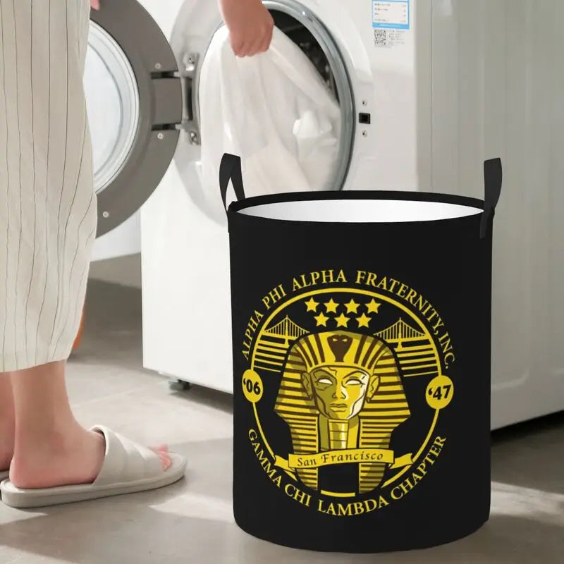 Alpha Phi Alpha Laundry Basket Clothes Hamper Collapsible Dirty Clothes Toys Storage Baskets Home Bathroom Bedroom Organizer