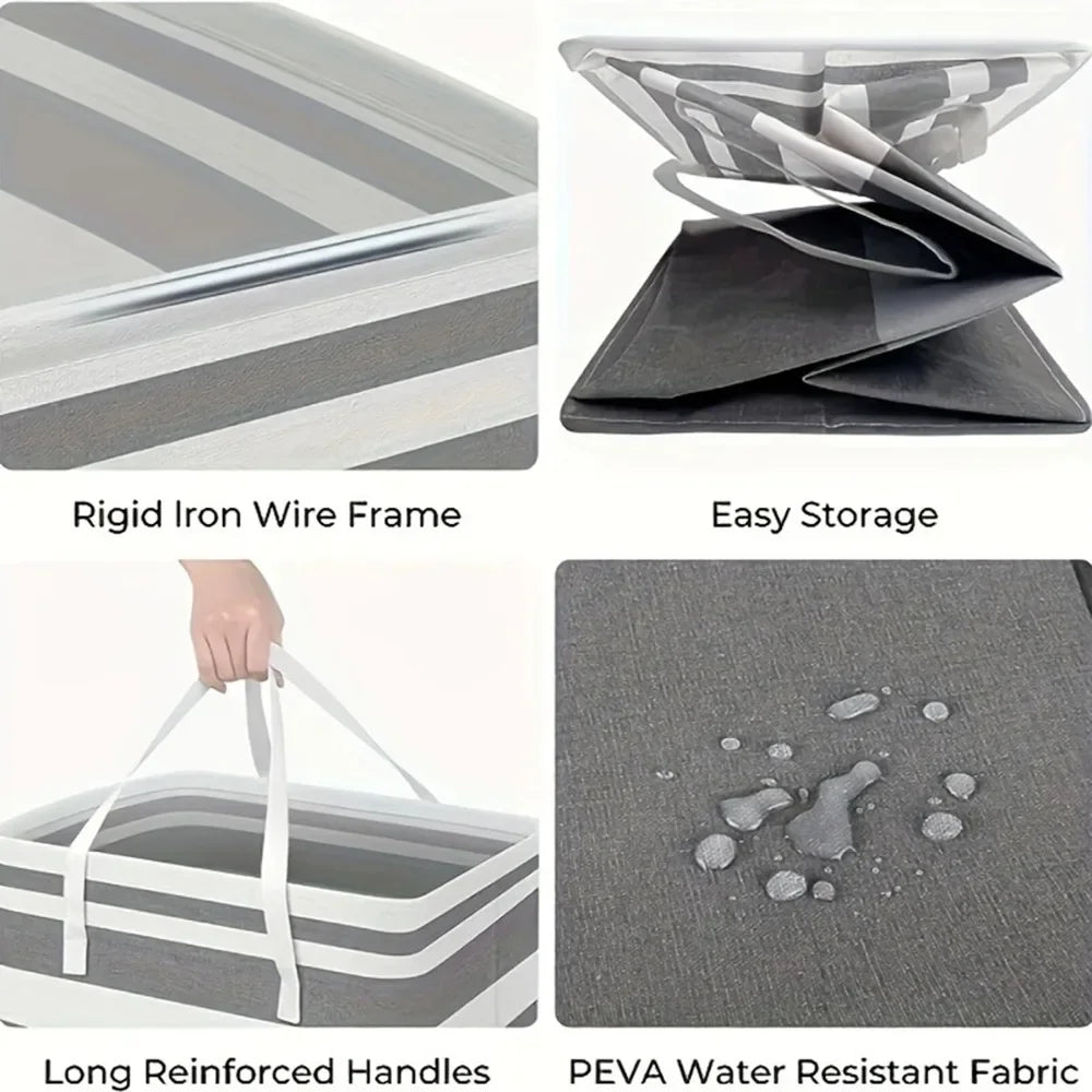 75L Large Laundry bags Baskets with Handles Durable Dirty Clothes Hamper Storage Basket for Home Dorm Hotels Laundry 40*30*60cm